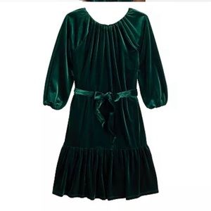 Draper James Velvet Green Dress
